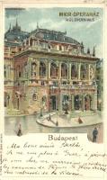 1899 Budapest VI. Magyar Királyi Operaház, Back & Schmitt litho s: Rosenberger