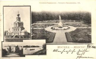 1899 Moscow, Moskau; Petrovsko Rasoumovskoe / palace, fountaine (ázott sarok / wet corner)