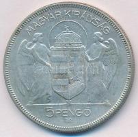 1930. 5P Ag "Horthy jobbra" T:2- Adamo P8
