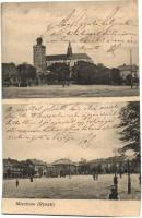 Miechów, Rynek / square, church (EB)