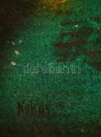 Kokas jelzéssel: Színek. Vegyes technika, karton,  keretben, 43×60 cm