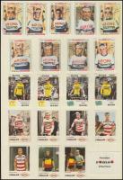 278 db belga közepes és 2 db nagy gyufacímke 15 db kartonlapon sport és reklám témában