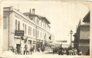 1937 Eskisehir, street, Zenith clock shop, photo (felületi sérülés / surface damage)