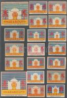 277 db szovjet és francia közepes és 3 db nagy gyufacímke kartonlapokon(madár, naptár, reklám)