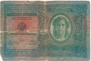1902-1915. 10K-100K címletekben, 6db-os tétel (5xklf), több bankjegyen piros "Deutschösterreich...