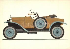 36 db MODERN motívumos képeslap; vonat, automobil / 36 modern motive postcards; train, automobile