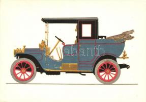 36 db MODERN motívumos képeslap; vonat, automobil / 36 modern motive postcards; train, automobile