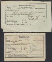 cca 1875-1900 10 db. postai feladószelvények, magyar és német nyelvűek