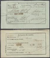 cca 1875-1900 10 db. postai feladószelvények, magyar és német nyelvűek