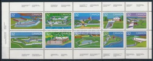 Kanadaiak napja, Erődök (I.) bélyegfüzetlap (hajtott), Canadian Day, Fortress (I) stamp-booklet sheet (folded)