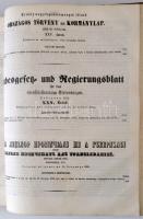 1852 Erdélyi koronaországot illető Országos Törvény és Kormánylap, 1852-dik évfolyam II., V.-XII., X...
