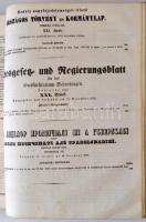 1852 Erdélyi koronaországot illető Országos Törvény és Kormánylap, 1852-dik évfolyam II., V.-XII., X...