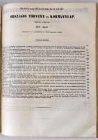1852 Erdélyi koronaországot illető Országos Törvény és Kormánylap, 1852-dik évfolyam II., V.-XII., X...