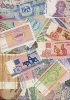 Bankjegy tétel, 107 ország 334db, csak különböző bankjegyek. Gyűjtőknek és viszonteladóknak egyaránt kiváló! T:I !!!
