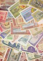 Bankjegy tétel, 107 ország 334db, csak különböző bankjegyek. Gyűjtőknek és viszonteladóknak egyaránt...