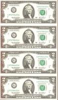 USA 2003. 1$ 4-es függőleges ívben (2klf) + 2$ 4-es függőleges ívben (2klf) T:I