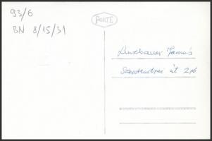 Linzbauer Tamás: Budapest, A 2-es villamos, pecséttel feliratozott fotó, 9x14 cm