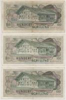 Ausztria 1967. 20Sch (2x) + 1969. 100Sch (4x) közte egy II. kiadás T:III,III-
Austria 1967. 20 Schi...