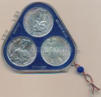 1977. 200Ft Ag 3xklf "Festők II. / Mányoki, Rippl-Rónai, Csontváry" sor, eredeti sérült pl...