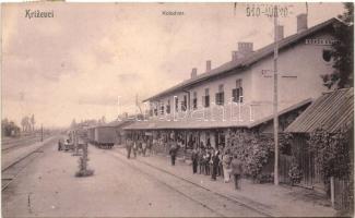 Kőrös, Krizevci; Kolodvor / vasútállomás, kiadja Gustav Neuberg / railway station