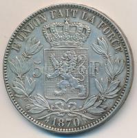 Belgium 1870. 5Fr Ag "II. Lipót" T:2 kis ph.
Belgium 1870. 5 Francs Ag "Leopold II&q...
