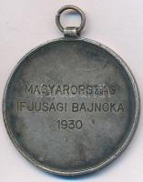 1925. "Magyar Ökölvívó Szövetség 1925 / Magyarország Ifjúsági Bajnoka 1930" jelzett Ag díj...