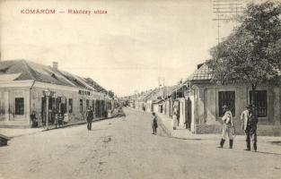 Komárom, Komárno; Rákóczi utca, üzletek / street, shops