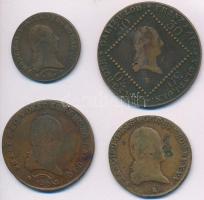 1800B 3kr Cu + 1807B 30kr Cu + 1812B 1kr Cu + 3kr Cu "I. Ferenc" T:2-,3 ü., ph