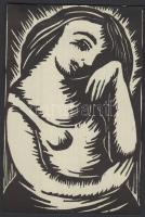 5 db amerikai kisgrafika, linó és fametszet, papír, kettő jelzett,  15×12 cm