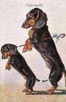 35 db RÉGI motívumlap, litho és dombornyomott lapokkal; vegyes minőség; kutya, macska, állat, humor ...