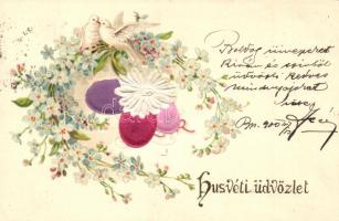 16 db RÉGI motívumlap, litho és dombornyomott lapokkal; vegyes minőség; húsvéti üdvözlő / 16 old mot...