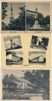 9 db történelmi magyar városképes lap, vegyes minőség / 9 old historical Hungarian town-view postcards, mixed quality