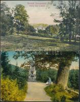 2 db RÉGI magyar városképes lap, Sárospatak, Parádfürdő / 2 old Hungarian town-view postcards