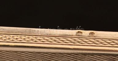 Ezüst doboz, Ag., cizellált, nettó:103,6gr., jelzett,  8x8x1cm /Silver box, Ag, hand made, net. 103,...