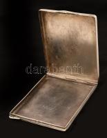 Ezüst doboz, Ag., cizellált, nettó:76,9gr., jelzett,  6,5x8x1cm /Silver box, Ag, hand made, net. 76,...