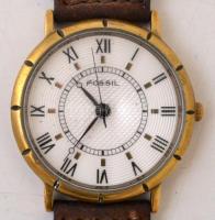 Fossil authentic PC-9288 japán mechanikus karóra, különleges formájú üveggel, jelzett felhúzó koroná...