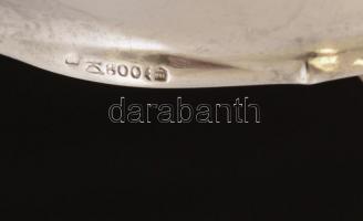 Ezüst szalvétagyűrű, monogramos,  Ag., nettó:44,7gr., jelzett, 2db, 5,2x2,6x2,8cm / Silver napkin ri...