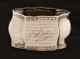 Ezüst szalvétagyűrű, "Ilse",  Ag., nettó:13,9gr., jelzett, kis töréssel, 3x5,5x3cm / Silver napkin rings, "Ilse" Ag, net.. 13,9gr, marked, small fracture, 3x5,5x3cm