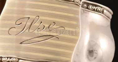 Ezüst szalvétagyűrű, "Ilse",  Ag., nettó:13,9gr., jelzett, kis töréssel, 3x5,5x3cm / Silve...