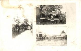 Pobedény, Pobedim; templom, utca, népviselet / folklore, church, street (fl)