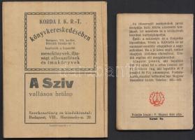 1921-45 Szívgárdisták naptára+ Pápuai Szent Antal Árvaház naptára