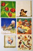 Vegyes, különböző szalvétagyűjtemény, 20db, cca 16x16cm