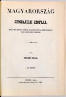 Fényes Elek: Magyarország geographiai szótára II. (Töredék!). Budapest, 1984, Magyar Könyvkiadók és ...