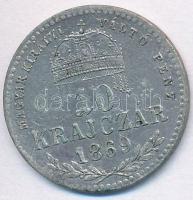 1869KB 10kr Ag "Magyar Királyi Váltó Pénz" T:2- Adamo M10.1