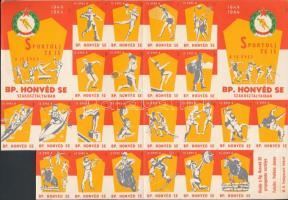 Budapesti Honvéd SE 2 db ív két színben