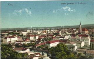 Kolozsvár, Cluj; Látkép, Király könyvkereskedés kiadása / general view, 'Kolozsvár visszatért' So. Stpl.