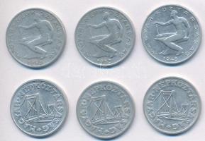 1948. 50f Al + 1953. 50f Al + 1965. 50f Al + 1972. 50f Al + 1973. 50f Al + 1974. 50f Al T:2,2-,3