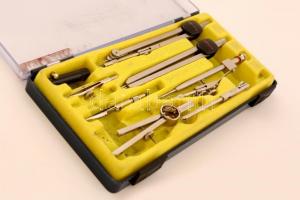 Rotring körzőkészlet, hiányos, saját dobozában