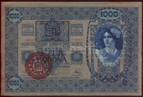 1908. 1000K piros "Magyarország" körbélyegzővel T:II/III