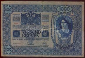 1908. 1000K piros "Magyarország" körbélyegzővel T:II/III